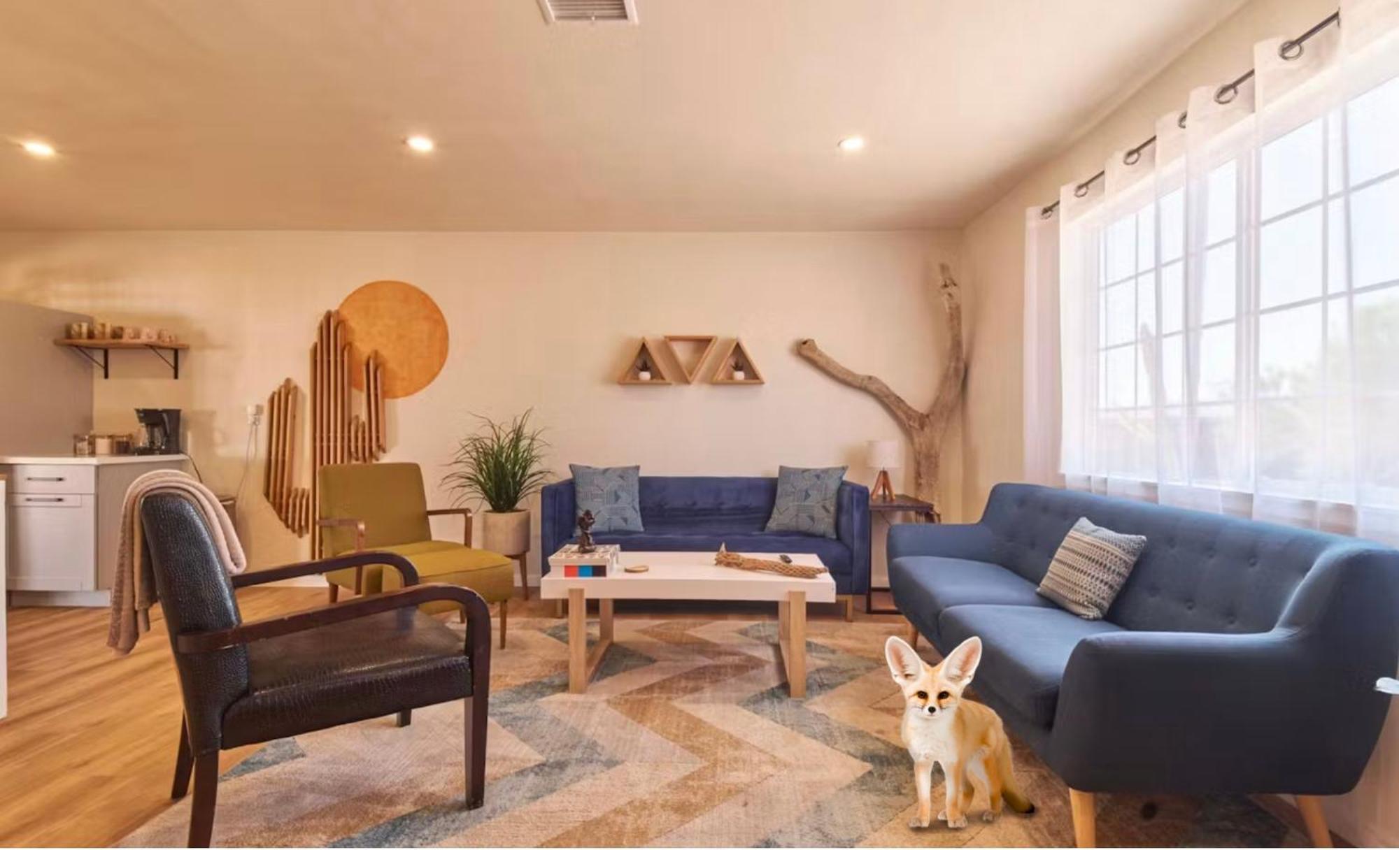 Twin Palms Desert Getaway - Jacuzzi, Fire Pit, Meditation Room & More Joshua Tree Bagian luar foto